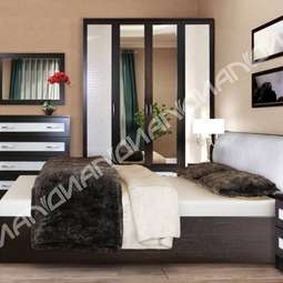 АКЦИЯ НА Спальный гарнитур "Кэт-1",вариант-1, Кайман белый,коричневый!!!!