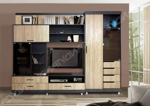 АКЦИЯ!!!! НА Гостиная «Эдвард - 5 вариант - 1» шкаф-купе,два цвета!!!! в Нижнем Новгороде