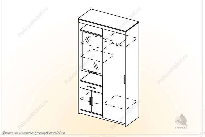 Прихожая «Мелисса-К2» купе (Пеликан) в Нижнем Новгороде фото 2