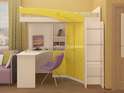 Кровать-чердак «БЕМБИ» МДФ разл. цветовые решения (Регион 058) в Нижнем Новгороде фото 3