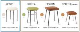 Табурет "ЛОТОС, ПРАКТИК, ЭКСТРА" (Бител)
