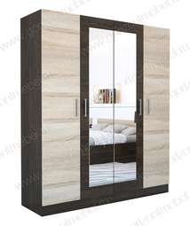 Шкаф 4-хстворчатый «ЛЕСИ» с зеркалами