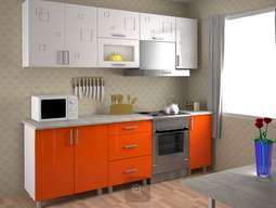 Кухня «Золушка» 1,8 м Глянец с фрезеровкой (Премиум)