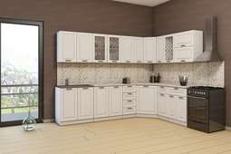 Кухня «АГАВА» угловая 2,85 X 1,85м Модульная,Две расцветки (Эра)