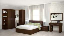 Спальный гарнитур «КЭТ-4» венге/Caiman модульный,вариант 2