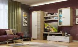 Гостиная «СОНАТА» комп.1, белый глянец (ПАМ)