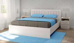 Кровать «КЭТ-6» КАНТРИ Мягкий щит, два размера,с ортопедом и без