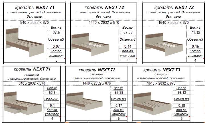 Кровать «NEXT» с ящиками и без ,трех размеров в Нижнем Новгороде фото 5