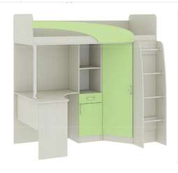 Кровать-Чердак со столом «КАРАМЕЛЬ 77-01» (Атлант)