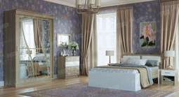 Спальный гарнитур «БЕАТРИС» со шкафом купе Волна 1,5м