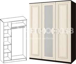 Шкаф 3-х створчатый «ЗИЛЯ» МДФ