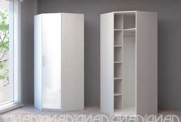 Шкаф угловой «КЭТ-6» Белый глянец