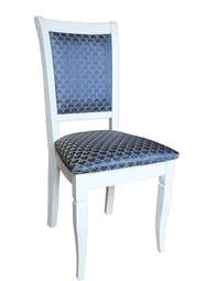 СТУЛ "ЛОРД" СИНИЙ ЖАККАРД/БЕЛЫЙ