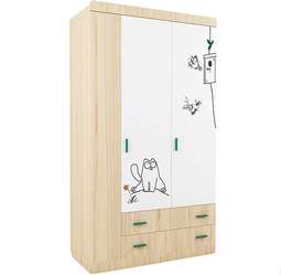 Шкаф трехстворчатый «Кот 25» (Аквилон)