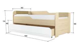 Кровать 2-х уровневая «Стиль 900.1» Кофе с молоком