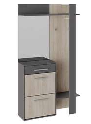 Вешалка комбинированная с крючками и зеркалом «Нуар» (ТриЯ)