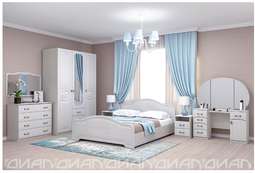 Спальный гарнитур «КЭТ-6» модульный Бодега/Сандал вариант-2