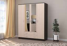 Шкаф 4-х створчатый с ящиками «КЭТ-7»