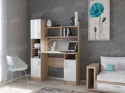 Стол компьютерный «ПКС-6» белый глянец (Памир)