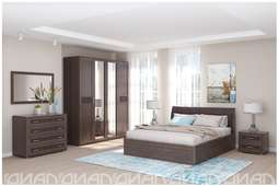 Спальный гарнитур «КЭТ-4» Венге/Caiman Набор-1 (модульный)