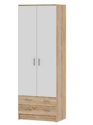 Шкаф 2-х ств. «БЕАТРИС» Дуэт Белый глянец (Памир)