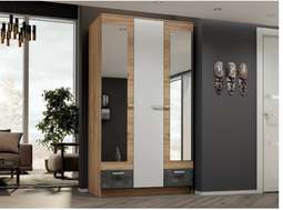 Шкаф «АДЕЛЬ» 1,2м (Эра) Дуб Вотан/Белый гладкий