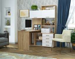 Компьютерный стол «ПКС-11» Белый глянец (Памир)