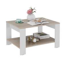 Стол журнальный тип 15 (Дуб Сонома/Белый Ясень)