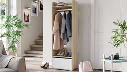 Вешалка комбинированная тип 1 (Дуб Сонома/Белый Ясень)