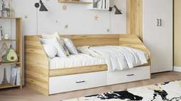 Кровать «Лайт» 800 / 2 ящика (Горизонт)