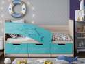 Кровать «ДЕЛЬФИН-6» разл.цвета, два размера,выкатные ящики в Нижнем Новгороде фото 1