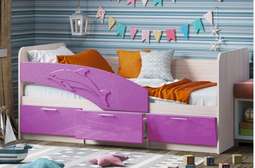 КРОВАТЬ «ДЕЛЬФИН» МДФ(фасад 3D) Два размера
