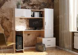 Компьютерный стол «ПКС-7» Белый глянец (Памир)