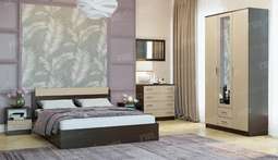 Спальный гарнитур «СОФИЯ» модульный комп.6 (Памир)