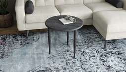 Стол журнальный МДФ ДП 1-03-08 (Черный/Темное дерево)