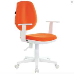 Кресло BRABIX "Fancy MG-201W", с подлокотниками, пластик белый