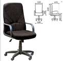 Кресло офисное "Менеджер", ткань, монолитный каркас, черное в Нижнем Новгороде фото 2