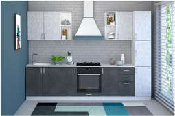 Кухня «ЭКО» Бетон вариант - 14 (3,0м) модульная