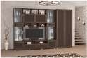 Гостиная «Аллегро вариант-4» со шкафом ,кайман белый, коричневый в Нижнем Новгороде фото 1