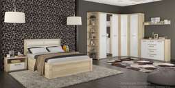 Спальный гарнитур «Элегия» модульный (Дуб Сонома/Белый глянец)