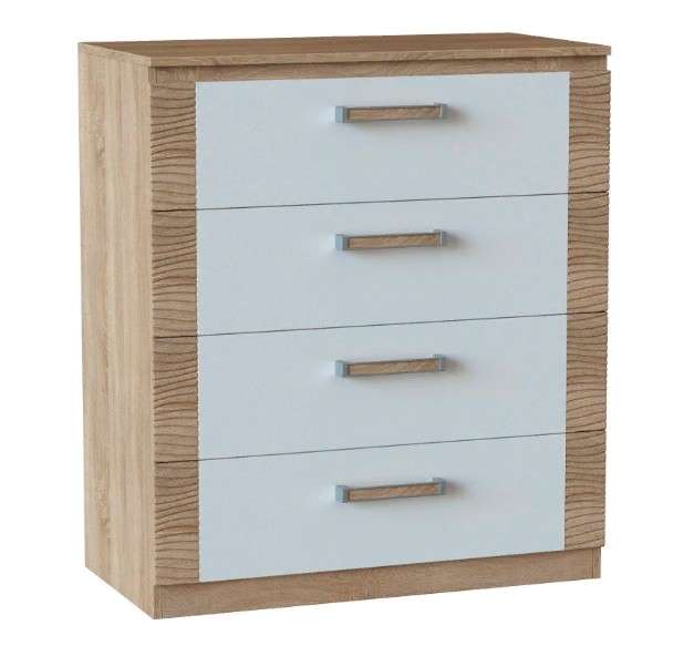 Комод «Элегия» КМ-102 (Дуб Сонома/Белый глянец) в Нижнем Новгороде фото 1
