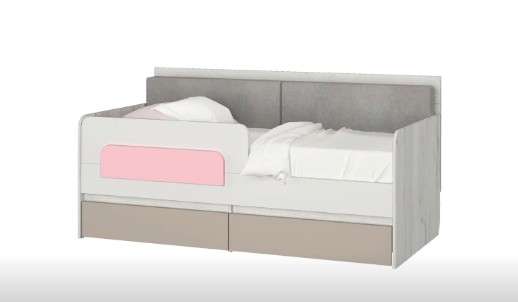 Кровать-тахта «Зефир 800.4» Розовый (Аквилон) в Нижнем Новгороде фото 1