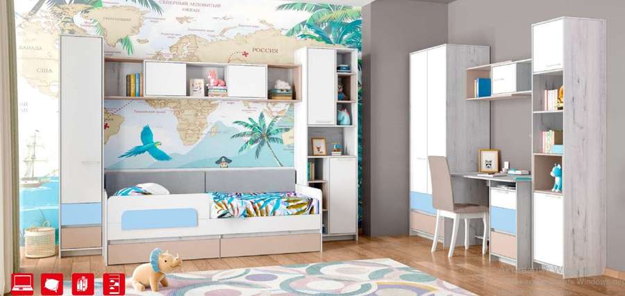 Детская «ЗЕФИР» голубой (Аквилон) в Нижнем Новгороде фото 2