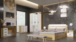 Спальный гарнитур «ЭКО» Дуб Вотан/Белый