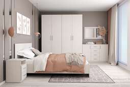 Спальный гарнитур «КЭТ-6» МОДЕРН, Бодега/Тирамиссу,Шитаке №3