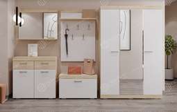Прихожая «Соната» Белый Глянец модульная комплектация 3