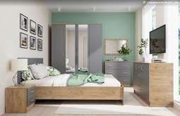 Спальный гарнитур «КЭТ-7» Дуб крафт золотой Набор-3