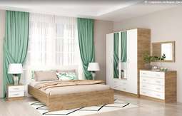 Спальный гарнитур «КЭТ-7» Дуб крафт золотой Набор-1