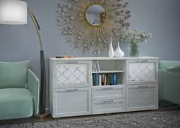 Комод «Александра» шелк платина