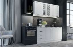 Кухня «АГАВА» 1,6м Акация Белая Модульная (Эра)